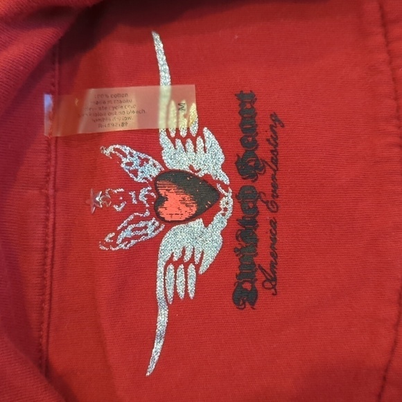 Twisted Hearts Y2K retro Cherry Girl red knit snap front  fleece jacket sz M - Picture 7 of 9